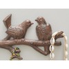 Cast Iron Birds On Branch Hanger with 6 Hooks |