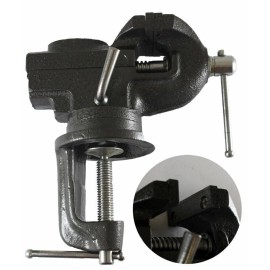 ToolUSA 2.5-Inch Table Vise with Anvil & Swivel Base (Pack of: 1) - VISE-93050