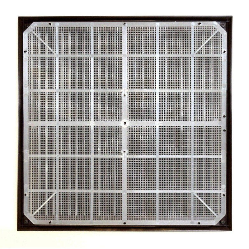 Graphite Air Vent Grille 350mm x 350mm with Fly Screen