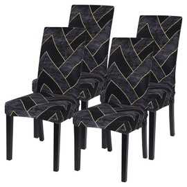 SearchI Fundas para sillas de comedor, suaves, elásticas, extraíbles, para sillas de cocina, para comedor, boda, banquete, fiesta, decoración