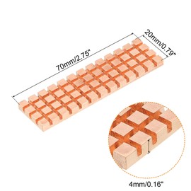 sourcing map Copper Heatsink 70x20x4mm with Thermal Pad and Rubber Ring for M.2 SSD Memory, PC, Laptop Cooler 1 Set