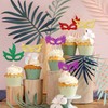 24 piezas de decoración para cupcakes de Mardi Gras, con