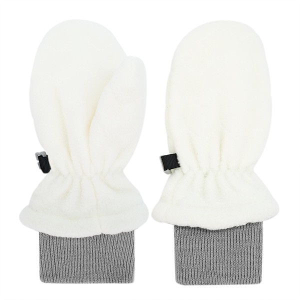 JAN & JUL Stay-On Winter Fleece Mittens with Ribbed Cuffs