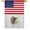 States US Illinois House Flag Regional USA American Territories Republic