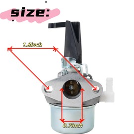 696065 697422 Carburetor Kit Fit for Briggs and Stratton 110412 110402 215369 5HP 5.5HP 6HP 6.5HP 7HP Tiller Engine, Carb with 491588S Air Filter for Rototiller Troy Generator Intek Motor Water Pump