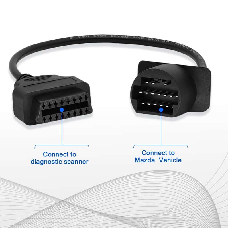 PARANNIC OBD1 to OBD2 Adapter Cable for Mazda Vehicles OBD2