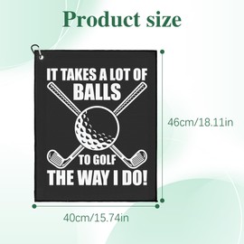 Bomiclss Golf Towel,Funny Christmas Golf Gifts for Men Golf Absorbent Cleaning Towels with Carabiner Clip, Mens Stocking Fillers Christmas Golf Accessories Birthday Secret Santa Gifts for Him (Golf#3)