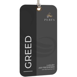 Greed Disposable Card Freshener for Men | Car Scents Air Freshener with Greed Fragrance | Strong Car Perfume Air Freshener with Odour Eliminating Technology | Greed by Perfa