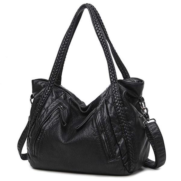 Women Handbag Hobo Purse Large Capacity Soft Leather Shoulder Bag