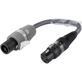 Summer Cable Adapter XLR Female 3-Pin to Speakon 2-Pin Plug for Speaker Cable Road Adapter - MEGWU225-0020-GR Black