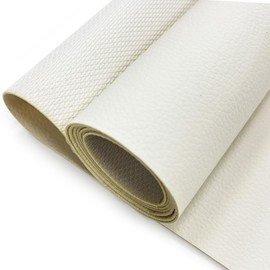 Marine Vinyl Fabric, 0.9MM Thick Soft Smooth Waterproof Synthetic Fabric Material Tube Packaging, Outdoor Boat Automotive, DIY and Crafting Pleather (White, 5Yd (54'' X 180'' inch))