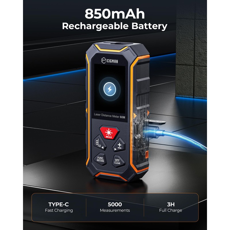 Dual Laser Measuring Tool, CIGMAN 393Ft Bilateral Laser Measurement Tool
