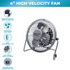 Comfort Zone 4-inch All-Metal Desk Fan with USB or Power