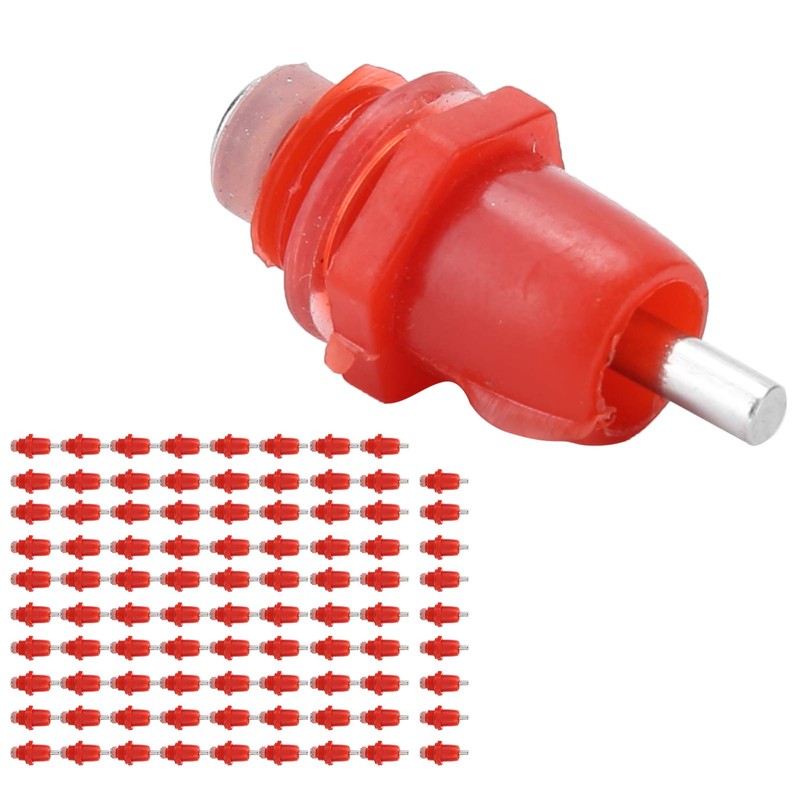 QANYEGN 100Pcs Poultry Screw Style Nippler Waterer, Chicken Nippler Drinker