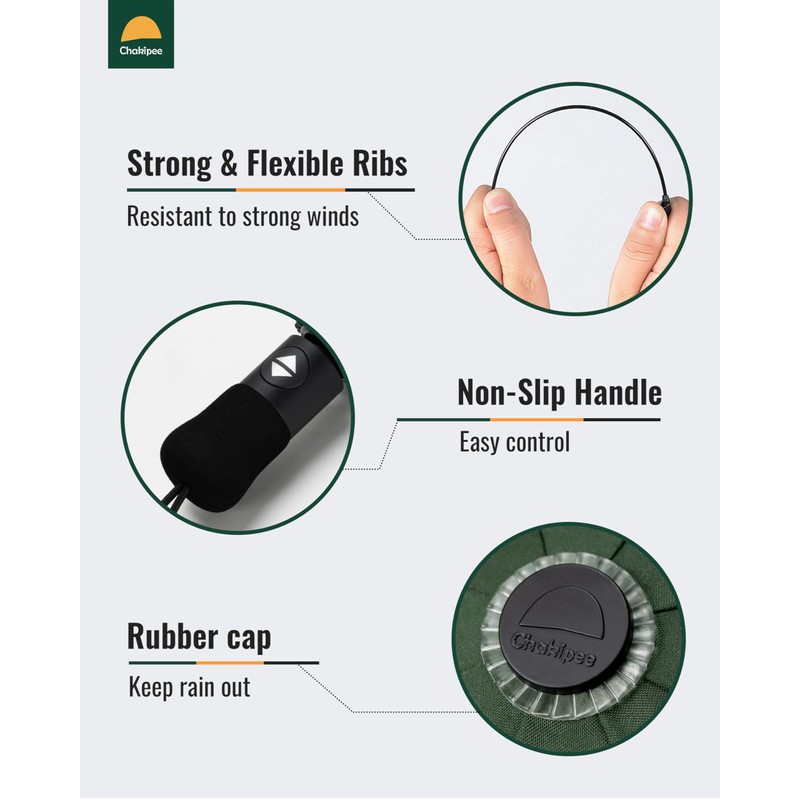 Chakipee Compact Automatic Umbrella For Men and Women Windproof 8