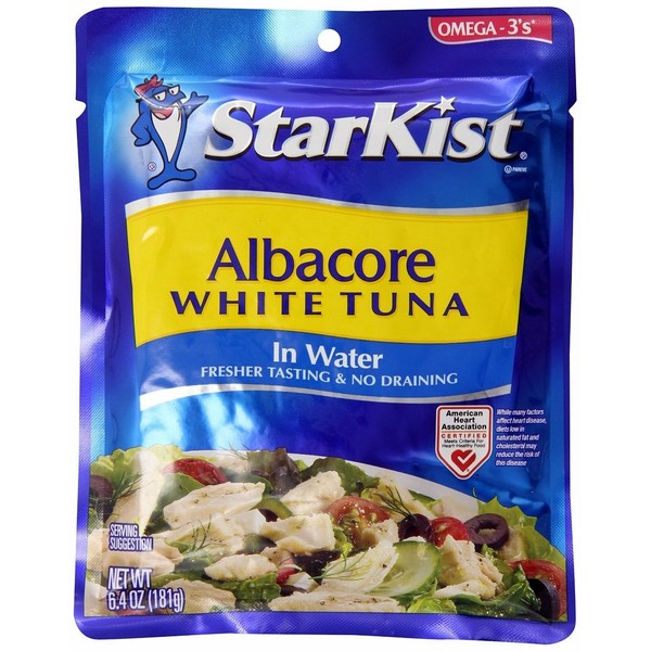 StarKist Albacore White Tuna in Water, 6.4-Ounce Pouch (Pack of 10)