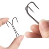 50 x Black Carbon Steel Double Saltwater Double Hooks