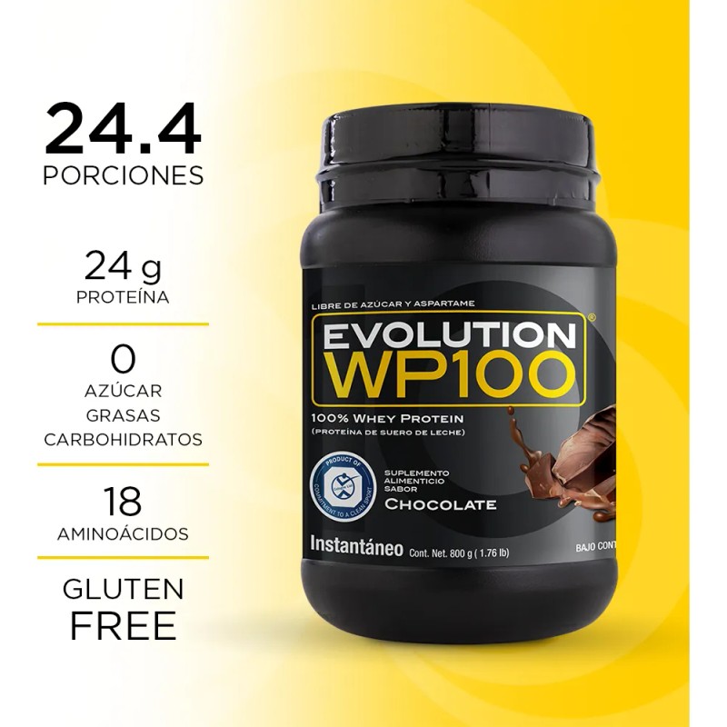 Evolution Proteina Suero De Leche Whey Wp100 800g Chocolate