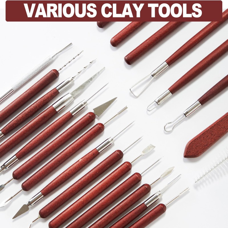 LINPHCEY 22-Piece Clay Sculpting Tools Set Perfect for Polymer Air