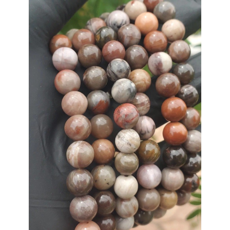 Crystals in Nature Polychrome Jasper Bead Bracelet (8mm) Natural Crystal