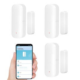 Smart Door Sensor: WiFi Door and Window Sensor, Wireless Design, Instant Alerts, Door Open Contact Sensor for Home Security & Smart Home Automation, Compatible with Alexa Google Assistant(3pack)