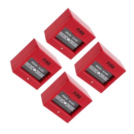 TEHAUX 4pcs Emergency Glass Break Alarm Button Security Release Switch Quick Activation for Fire Exit Access Control Portable Durable Design for Safety