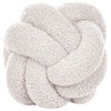 Beliani Set of 2 Modern Boucle Decorative Knot Cushion White