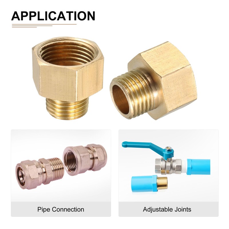 DTGN G1/4 Male x G3/8 Female Brass Threaded Pipe Fitting