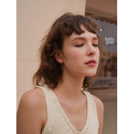 S.Leaf Threader Earrings for Women Threader Earrings Sterling Silver Chain Earrings Tassel Earrings Gold Earrings for Women 3cm