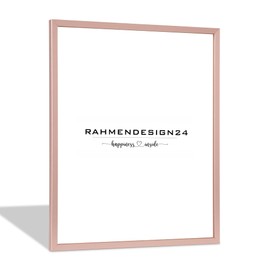 Rahmendesign24 Nero Picture Frame, 18 x 24 cm, Rose Gold Photo Frame, Removable Frame, Poster Frame, Puzzle Frame, Slim Picture Frame