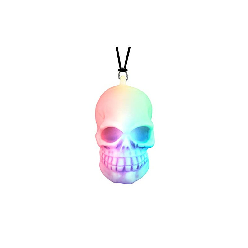 FlashingBlinkyLights LED Soft Skeleton Skull Light Up Necklace