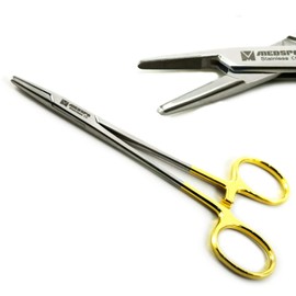 MEDSPO Professional Forceps | Dental Medical Ortho Surgical Needle Holder Locking | Veterinary Suture Restorative | Orthodontic Pliers Instruments CE (Mayo Hegar Forceps TC)