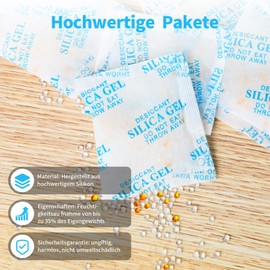 OMECO Silica Gel Bags with Orange Indicator, Silica Gel Sachets Moisture Absorber, Desiccant for 3D Printer Filament, Food, Camera Bags, Drawers, Kitchen Cabinets (50 g x 6 Pieces)