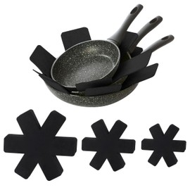 Pan Protectors, Stacking Protection, Pan Protector, Pot Protector, Adjustable Size for Pans Pots and Bowls, Kitchen Utensils, Black, Pack of 12