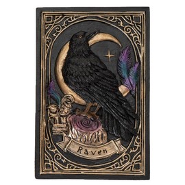 Pacific Giftware Raven Tarot Box with Moon and Feather Design Ideal for Tarot Cards Jewelry or Keepsake Storage Perfect for Gothic Home Decor 5.63" Long
