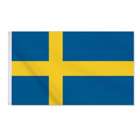 Sweden Flag,3x5 FT Swedish Flag,36x60 Inch Large Digitial Double-Printed Durable 150D Thick Polyester Decorations with 2 Brass Grommet