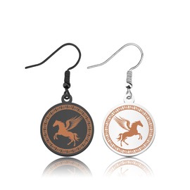KEYCHIN Camp Half Blood Dangle Earrings Horse Movie Inspired Gifts Heroes Of Olympus Jewelry (Camp Half ER)