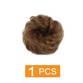 prinfantasy Hairpiece Hair Scrunchie Updo Bridal Hairstyles Voluminous Light Wavy Messy Bun Brown FQ028