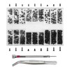 500 Pcs Micro Glasses Screws Repair Kit M1.2/M1.4/M2 with Tweezers,