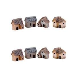 iplusmile 8pcs Box Garden Micro Miniature Landscape Decor Miniature Villa Miniature House Diy Villa Decor Miniature Village House Terrarium Fairy Garden Accessories Juicy Decor Home Decor