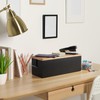 Bivvclaz Large Cable Management Box, Wooden Cord Organizer Box for