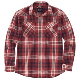 Carhartt Men's 106430 Montana Rugged Flex Relaxed Fit Lightweight Long-Sleeve S - X-Large Tall - Dark Barn Red