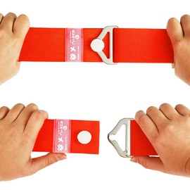 2X Luggage Straps, Heavy Duty Elastic Adjustable Travel Bag Packing Belt Security Strap S+L for 24"-30" Baggage Suitcase, Red HT0014-2RD