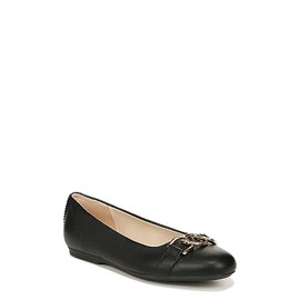 Dr. Scholl's Shoes Womens Wexley Adorn Slip On Ballet Flat Loafer Ballerina Black Smooth 9.5 W