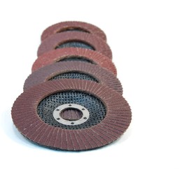 5pc 4.5" Flap Grinding Disc Assorted Pack (40, 60, 80, 120, 180 Grit)