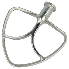 vhbw Flat Stirrer Compatible with KitchenAid KSM95, KSM96 Food Processor - Mixing Attachment, Stainless Steel, Silver