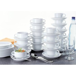 KAHLA System Plus Suppenteller 23 cm weiß | weißer Pastateller aus Porzellan