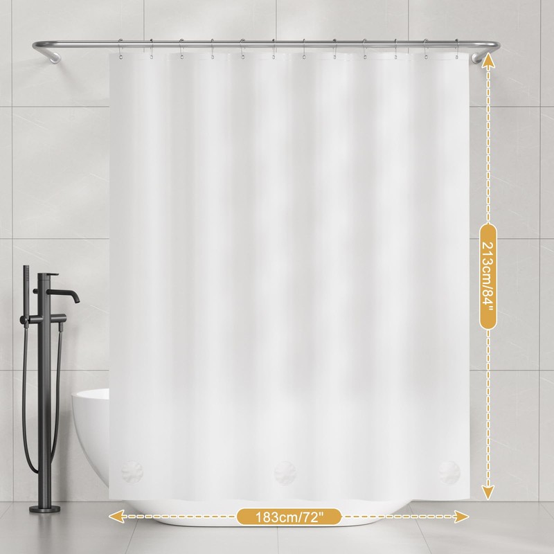 AmazerBath Shower Curtain Liner 2 Pack, 72 x 84 Inches