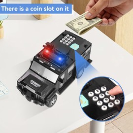 Armored Car Money Saving Box, Electronic Piggy Bank for Boys & Girls