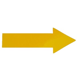 DuraMark Heavy Duty Floor Marking Arrow, Withstands Forklift Traffic, High-Traffic Aisles, Warehouses & Work Zones, Yellow 10 Inch Arrows for 5S Lean Organization (Pack of 5)